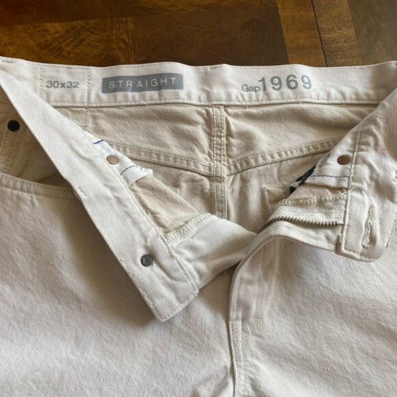 Men's White Straight Leg Jeans Size 30X32 - Picture 4 of 4